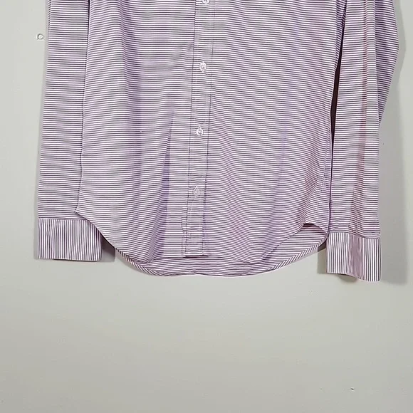 Burberry London Men's Plaid Purple Pink Button Down TailoredShirt Size 15.5/39
